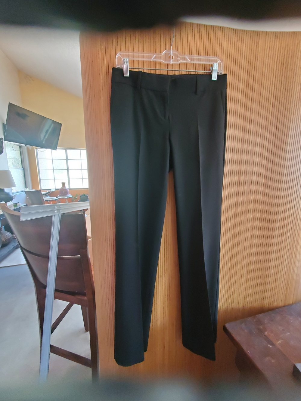 Crisp New Ann Taylor Black Straight-Leg Dress Trousers
